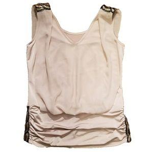 Champange colored top with sequin detailing